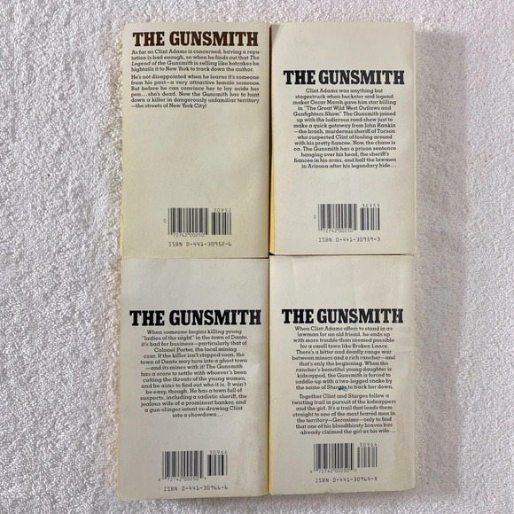 Vintage The Gunsmith All Action Western Romance Novel x4 - Picture 14 of 14